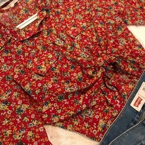 cool button down blouse size m